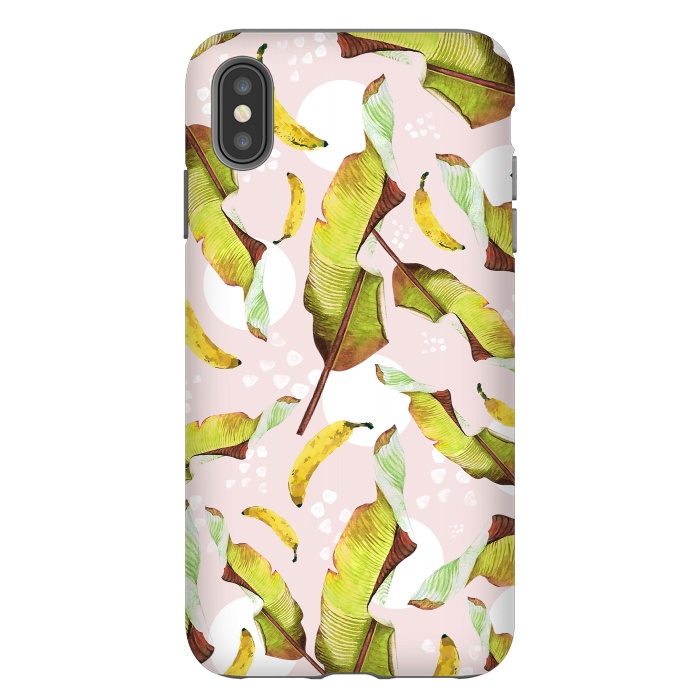 iPhone Xs Max StrongFit Banana leaf and bananas by Mmartabc
