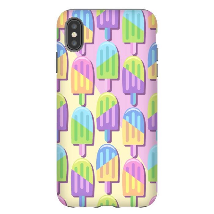 iPhone Xs Max StrongFit Ice Lollipops Popsicles Summer Punchy Pastels Colors by BluedarkArt