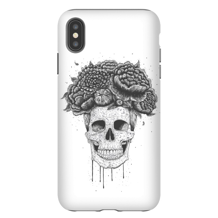 iPhone Xs Max StrongFit Skull with flowers by kodamorkovkart