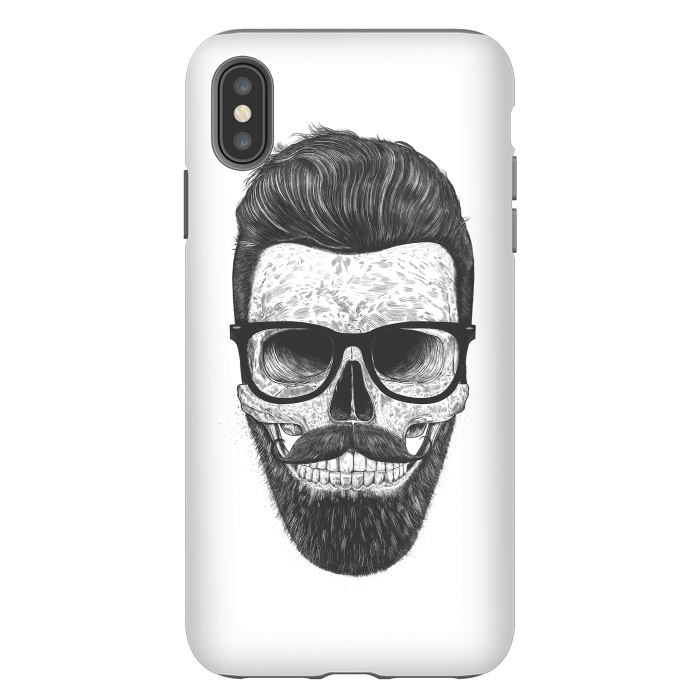 iPhone Xs Max StrongFit Hipster skull by kodamorkovkart