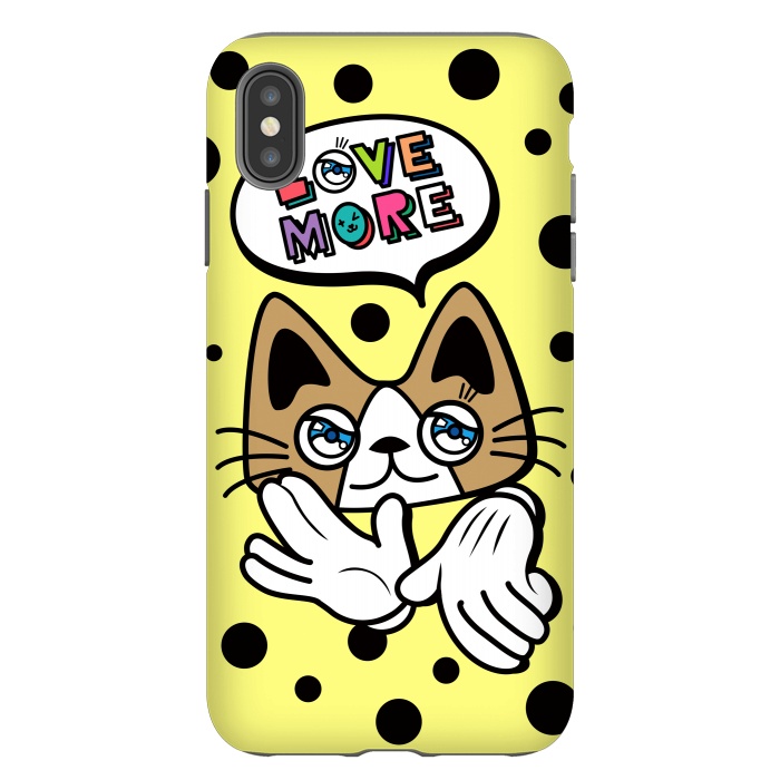iPhone Xs Max StrongFit CUTIE CAT by Michael Cheung