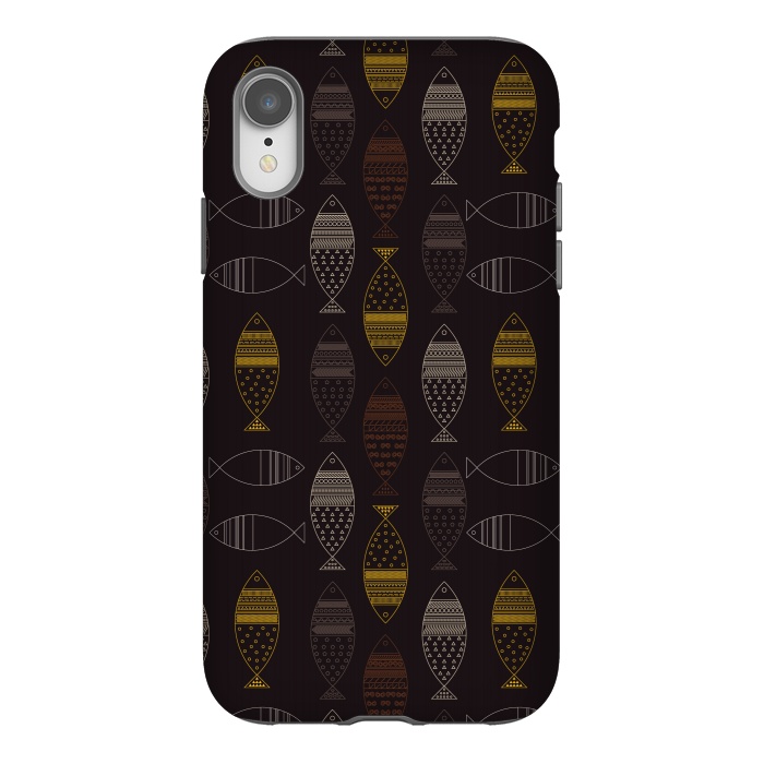 iPhone Xr StrongFit tribal fish by TMSarts