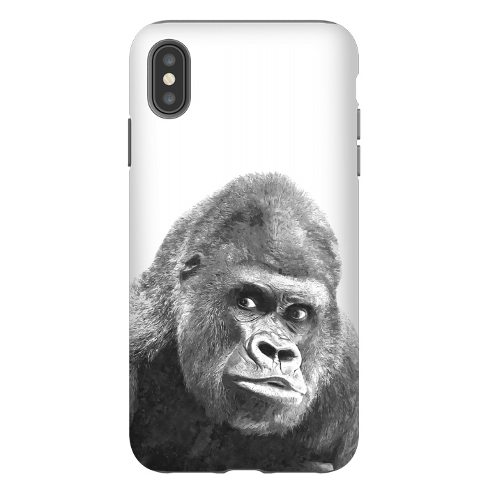 iPhone Xs Max StrongFit Black and White Gorilla by Alemi