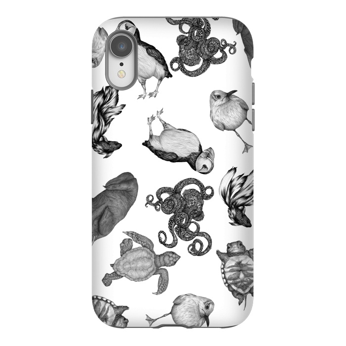 iPhone Xr StrongFit Cute Sea Animals Party by ECMazur 