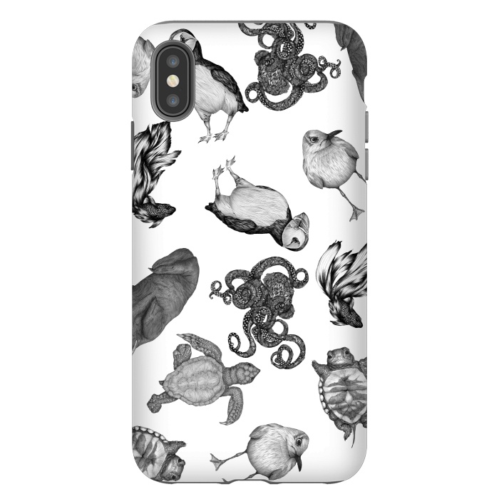 iPhone Xs Max StrongFit Cute Sea Animals Party by ECMazur 