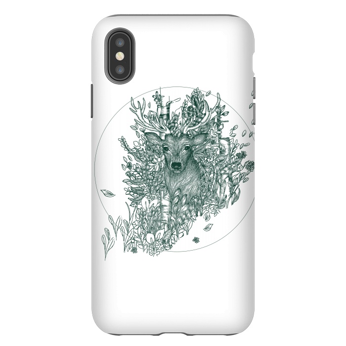 iPhone Xs Max StrongFit Stag and Forest by ECMazur 