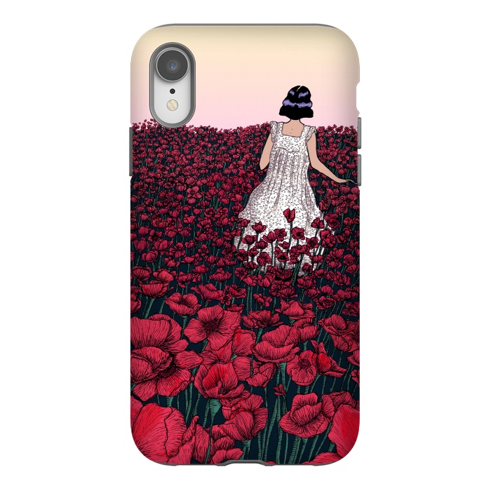 iPhone Xr StrongFit Field of Poppies II by ECMazur 