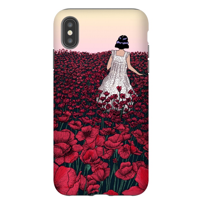 iPhone Xs Max StrongFit Field of Poppies II by ECMazur 