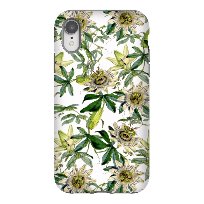 iPhone Xr StrongFit Vintage Passiflora Pattern by  Utart