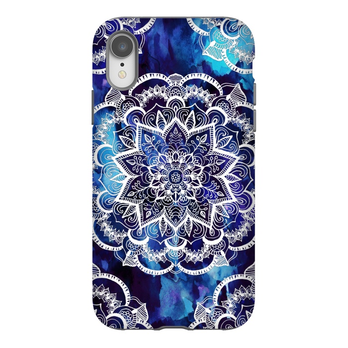 iPhone Xr StrongFit Queen Starring of Mandalas Navy by ''CVogiatzi.