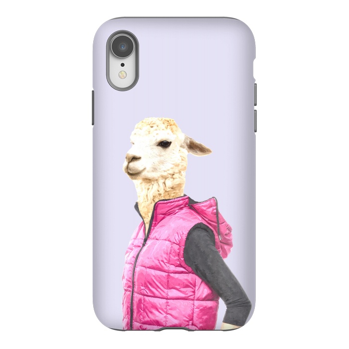 iPhone Xr StrongFit Fashionable Llama Illustration by Alemi