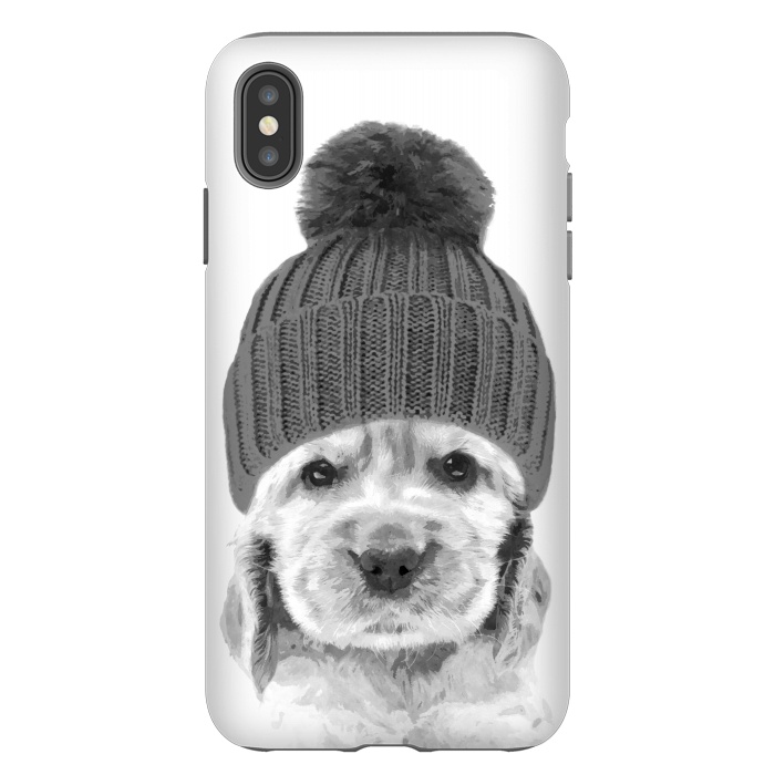 iPhone Xs Max StrongFit Black and White Cocker Spaniel by Alemi