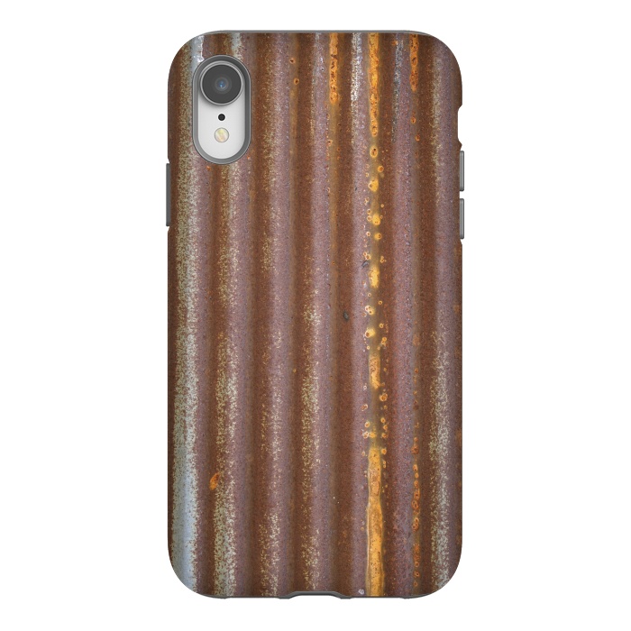 iPhone Xr StrongFit Old Rusty Corrugated Sheet 2 by Andrea Haase