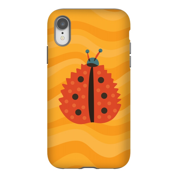 iPhone Xr StrongFit Orange Ladybug With Autumn Leaf Disguise by Boriana Giormova
