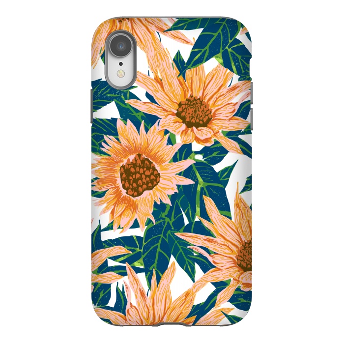 iPhone Xr StrongFit Blush Sunflowers by Uma Prabhakar Gokhale
