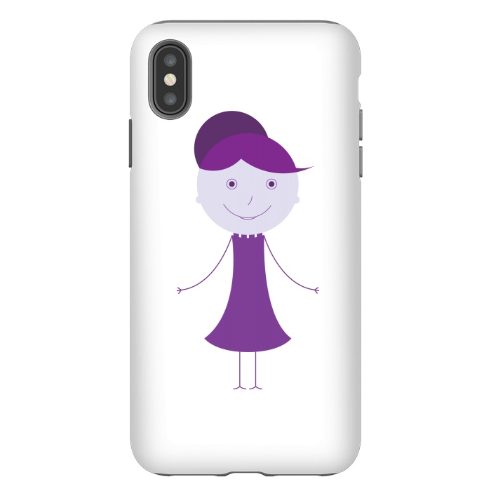 iPhone Xs Max StrongFit purple girl by TMSarts