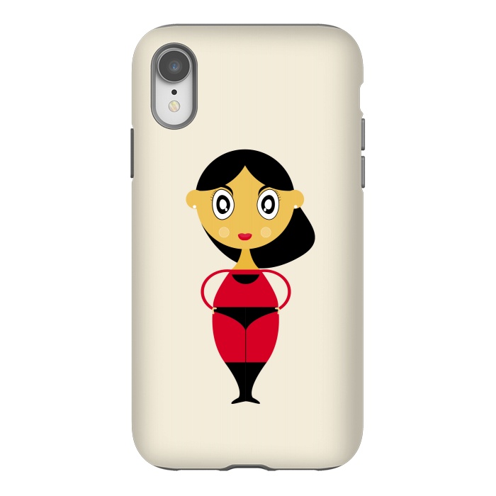 iPhone Xr StrongFit stylish woman red dress by TMSarts