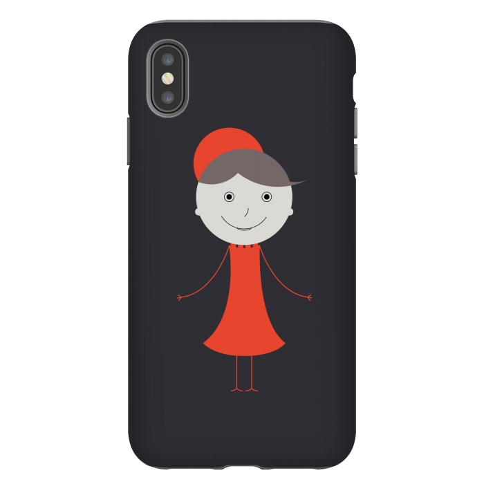 iPhone Xs Max StrongFit happy girl cartoon by TMSarts