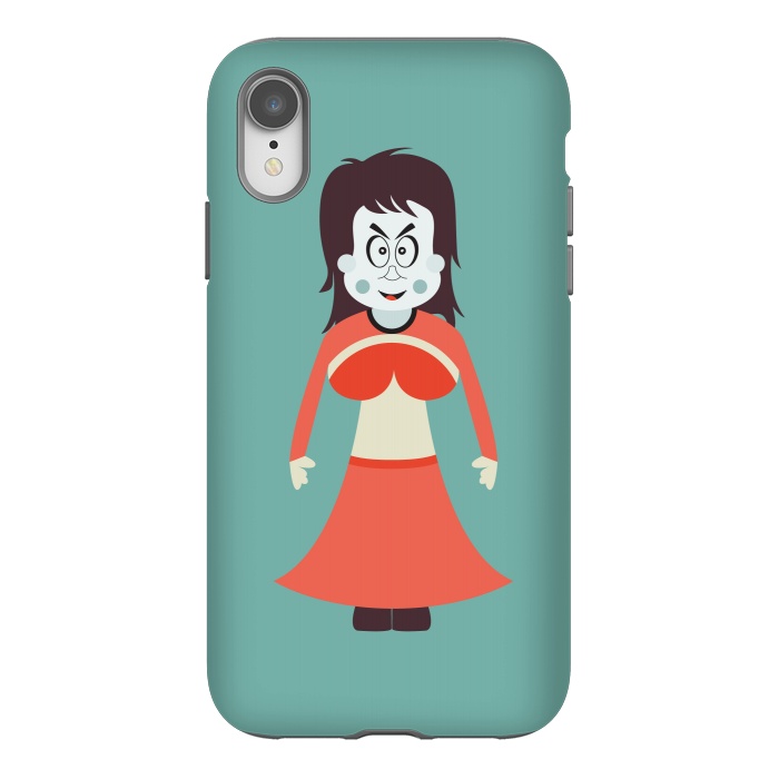 iPhone Xr StrongFit old woman cartoon by TMSarts