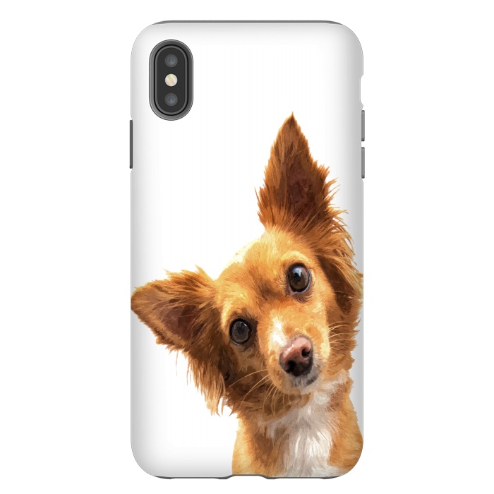 iPhone Xs Max StrongFit Curios Dog Portrait by Alemi