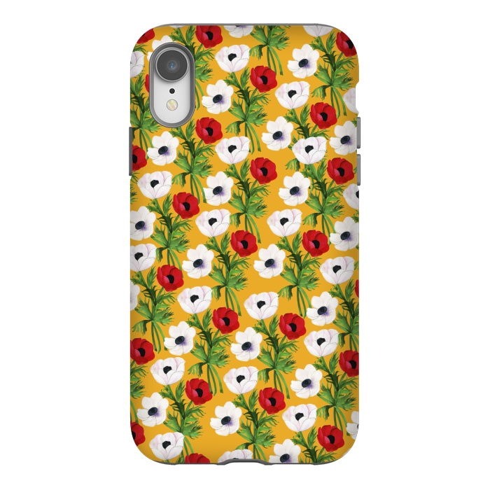 iPhone Xr StrongFit Yellow Flowers Rain by Rossy Villarreal