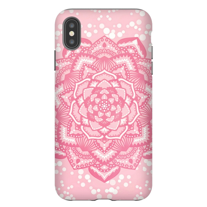 iPhone Xs Max StrongFit Pink flower mandala by Jms