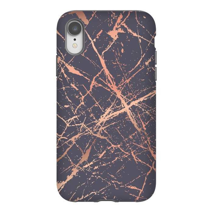 iPhone Xr StrongFit Copper Splatter 001 by Jelena Obradovic