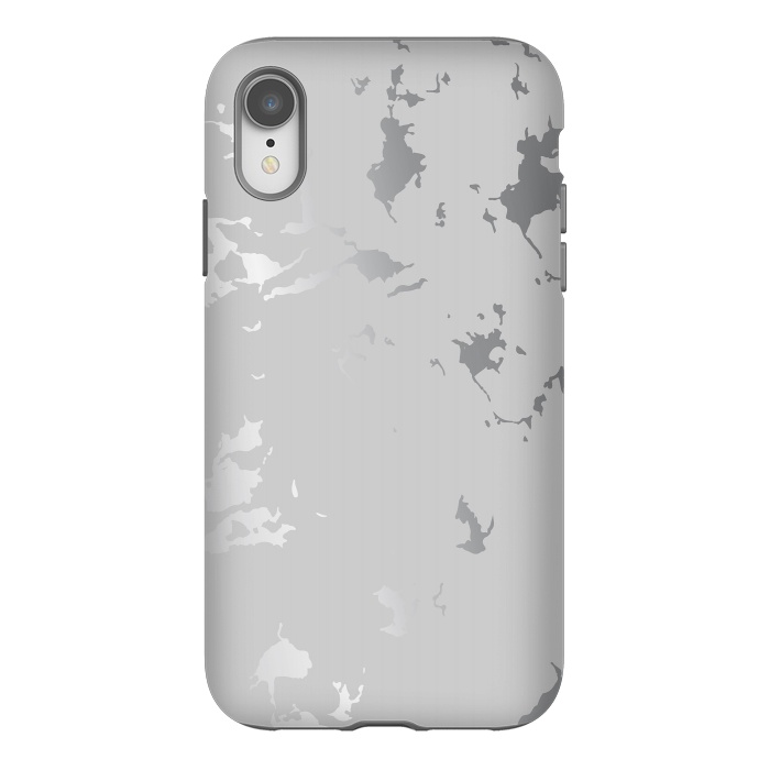 iPhone Xr StrongFit Silver Splatter 001 by Jelena Obradovic