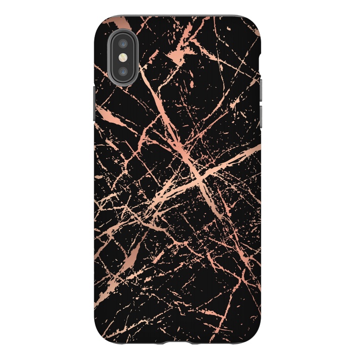 iPhone Xs Max StrongFit Copper Splatter 003 by Jelena Obradovic