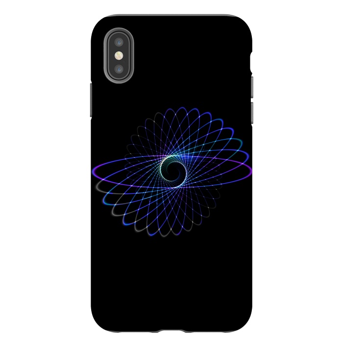 iPhone Xs Max StrongFit Spirograph Object on Black by Andrea Haase