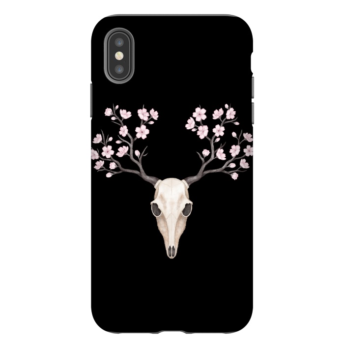 iPhone Xs Max StrongFit Deer skull black by Laura Nagel