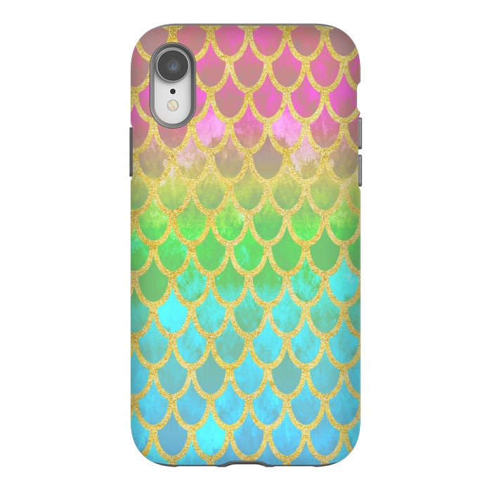 iPhone Xr StrongFit Pretty Mermaid Scales 115 by Angelika Parker