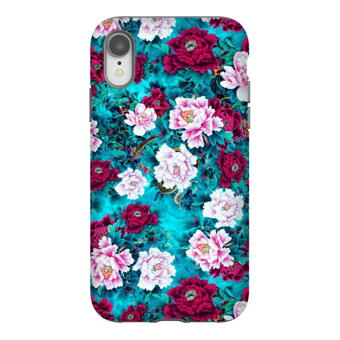iPhone Xr StrongFit Peonies by Riza Peker