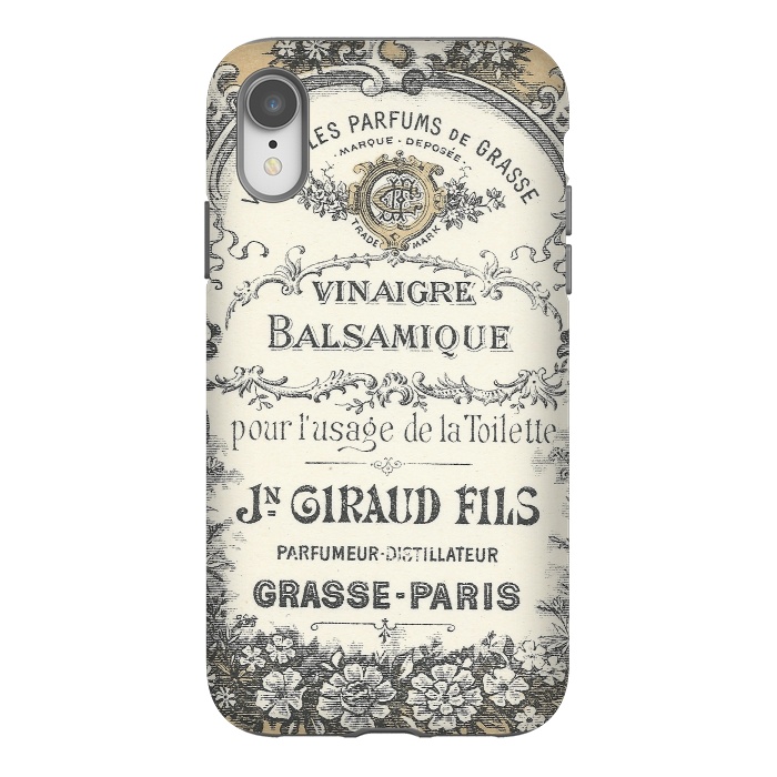 iPhone Xr StrongFit Vintage French Typography by Andrea Haase