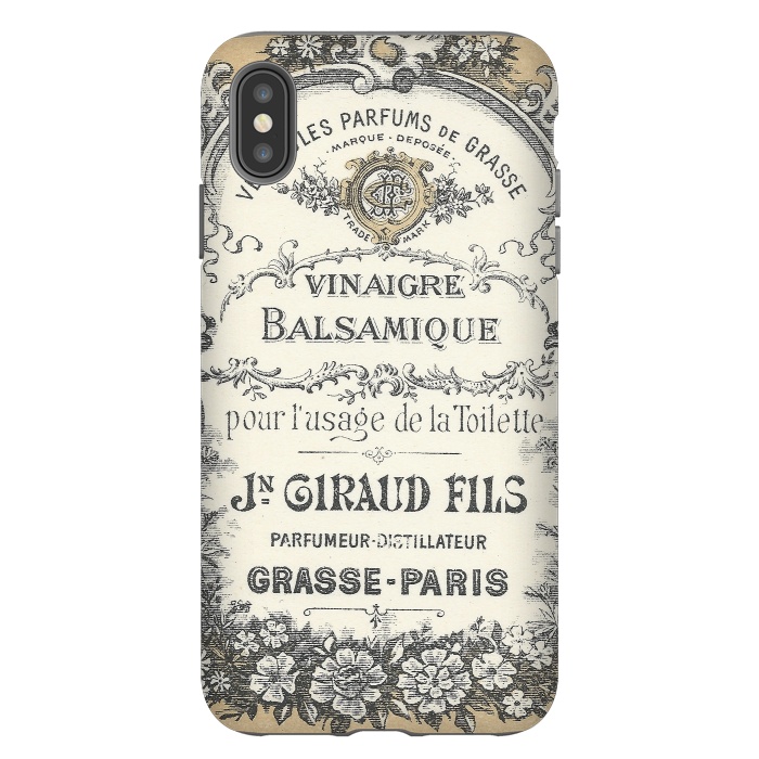 iPhone Xs Max StrongFit Vintage French Typography by Andrea Haase