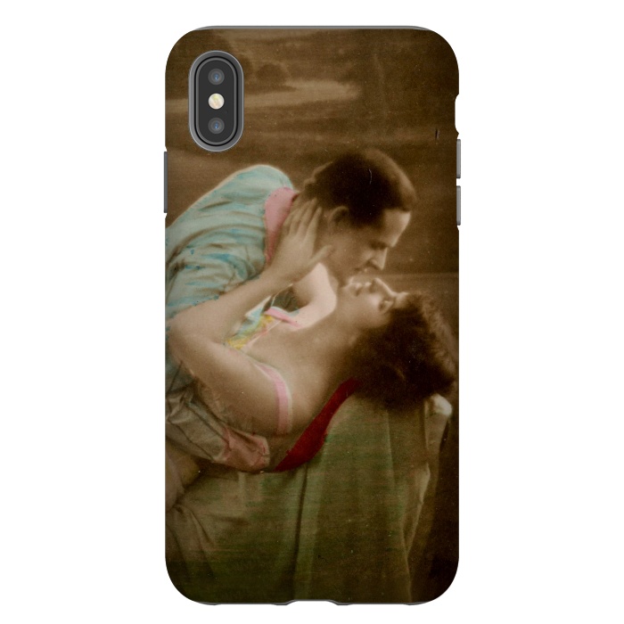 iPhone Xs Max StrongFit Old Postcard Kissing Couple by Andrea Haase