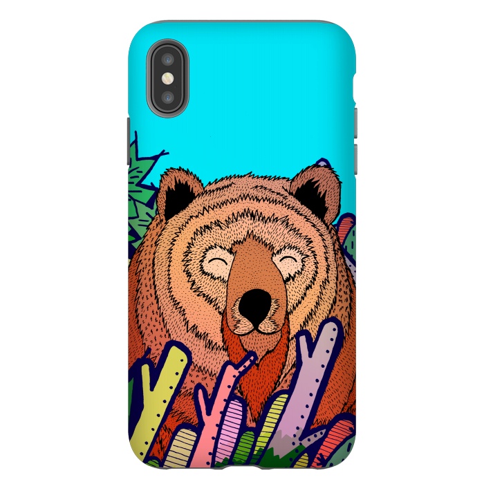iPhone Xs Max StrongFit The bear in the leaves by Steve Wade (Swade)