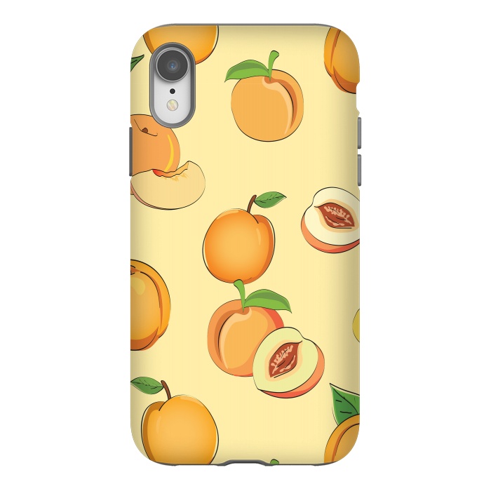 iPhone Xr StrongFit Peach Pattern by Bledi