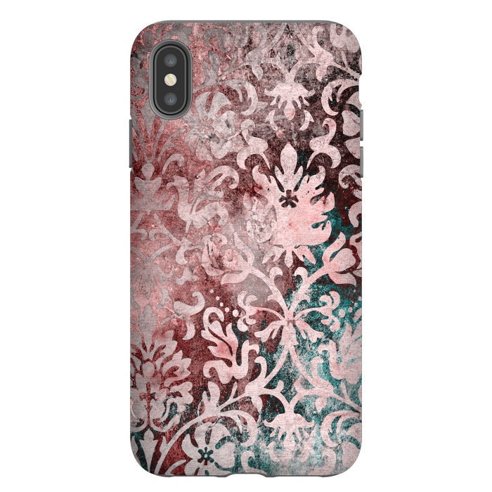 iPhone Xs Max StrongFit Rosegold Damask 2 by Andrea Haase