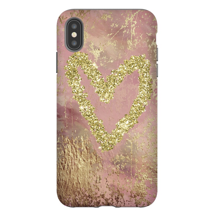 iPhone Xs Max StrongFit Sparkling Heart by Andrea Haase
