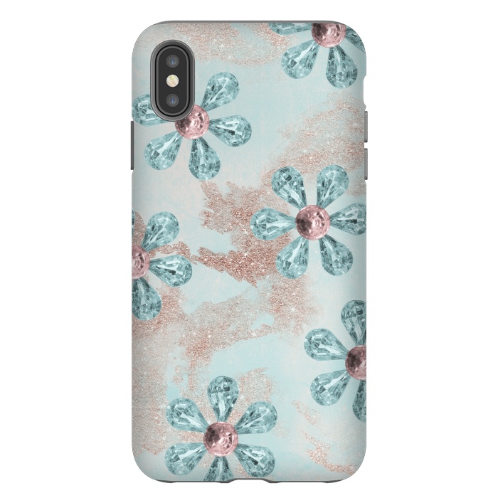 iPhone Xs Max StrongFit Rhinesone Flower Sparkle by Andrea Haase
