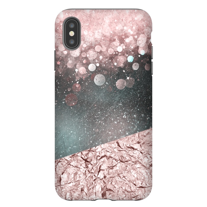 iPhone Xs Max StrongFit Rosegold Sparkle 2 by Andrea Haase