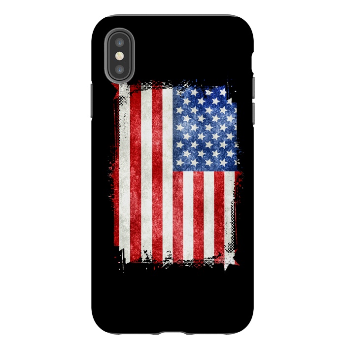 iPhone Xs Max StrongFit American Flag Grunge Style by Andrea Haase