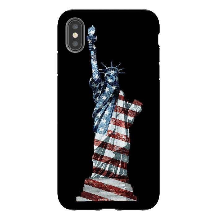 iPhone Xs Max StrongFit Lady Of Liberty Stars And Stripes by Andrea Haase
