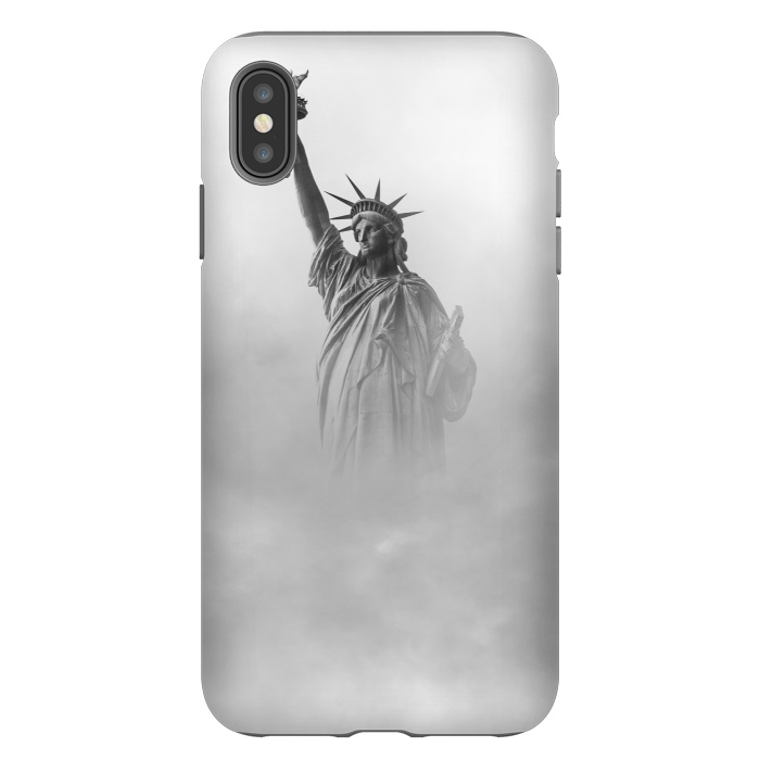 iPhone Xs Max StrongFit Statue Of Liberty Black And White by Andrea Haase