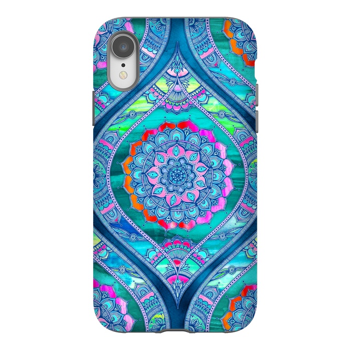 iPhone Xr StrongFit Radiant Boho Color Play Mandala by Micklyn Le Feuvre