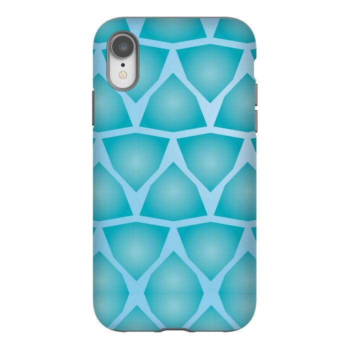 iPhone Xr StrongFit shapes blue pattern by MALLIKA