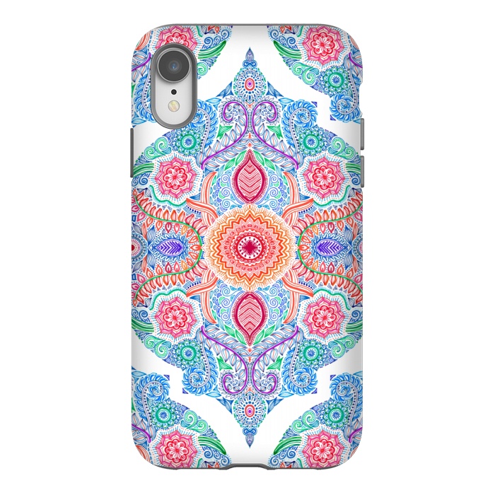 iPhone Xr StrongFit Ink and Symmetry in Rainbow Brights by Micklyn Le Feuvre