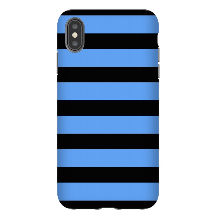 iPhone Xs Max StrongFit blue black stripes by Vincent Patrick Trinidad