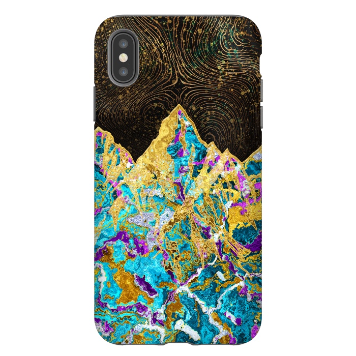 iPhone Xs Max StrongFit Digital Painting - Mountain Illustration I by Art Design Works